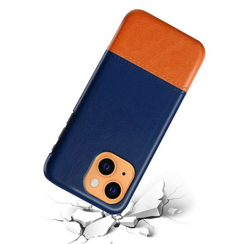 Coque iPhone 13 Effet Cuir Bicolore Ksq