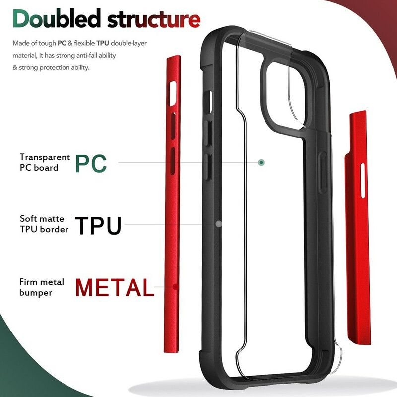 Coque iPhone 13 Hybride Transparente Rebords Bumper