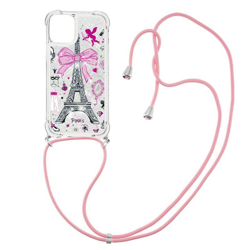Coque iPhone 13 Mini À Cordon Tour Eiffel