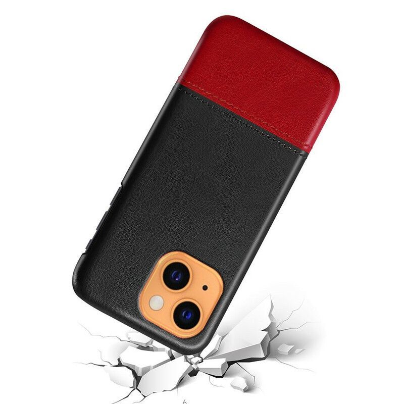 Coque iPhone 13 Mini Effet Cuir Bicolore Ksq