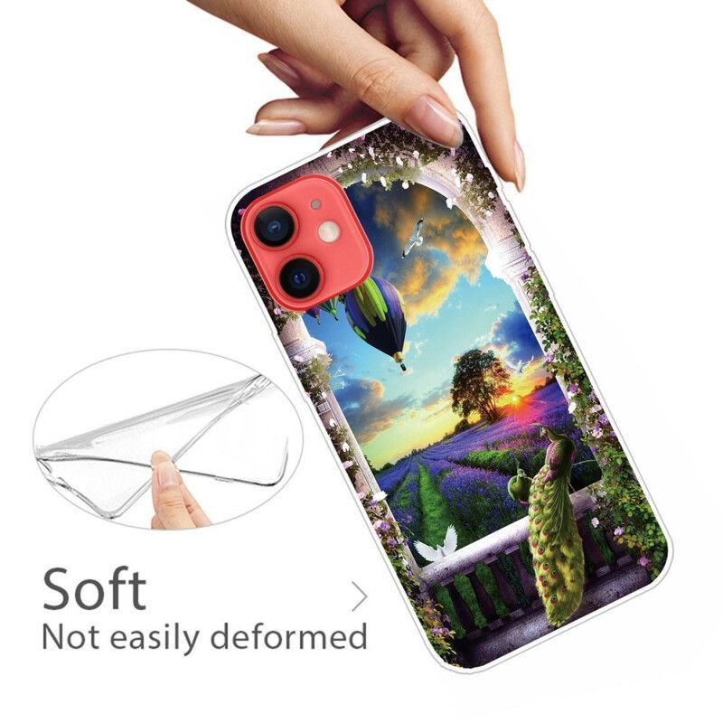 Coque iPhone 13 Mini Flexible Montgolfière