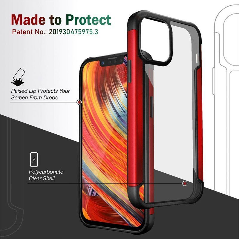 Coque iPhone 13 Mini Hybride Transparente Rebords Bumper