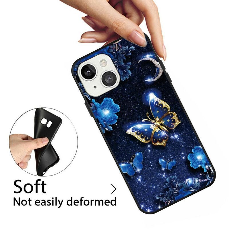 Coque iPhone 13 Mini Papillon La Nuit