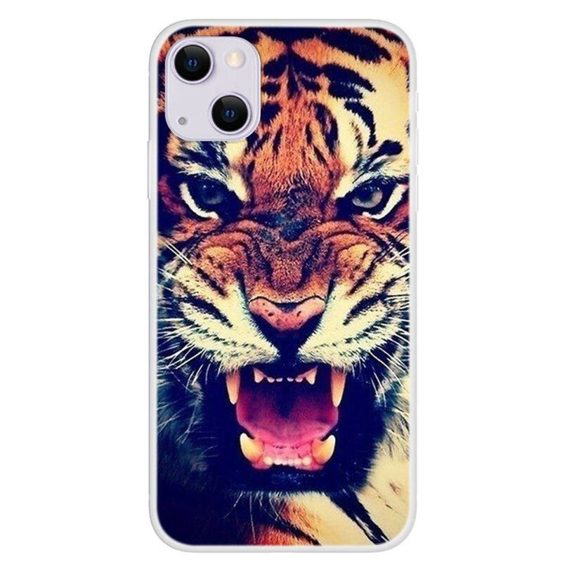 Coque iPhone 13 Mini Tigre De Face