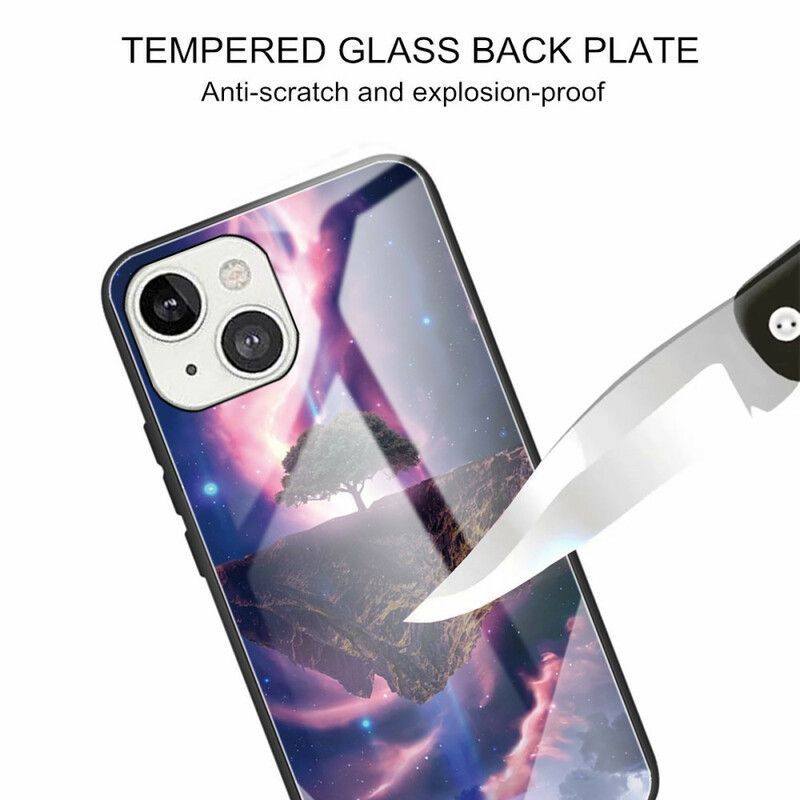 Coque iPhone 13 Mini Verre Trempé Arbre Du Monde