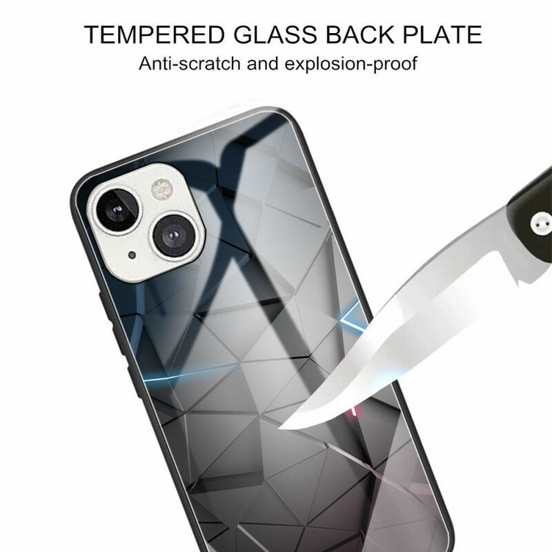 Coque iPhone 13 Mini Verre Trempé Géométrie