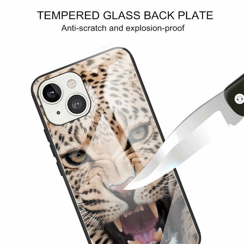 Coque iPhone 13 Mini Verre Trempé Léopard