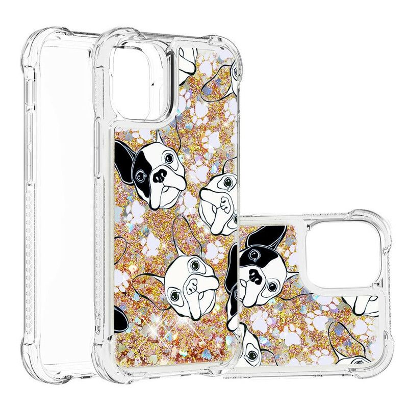 Coque iPhone 13 Mr Chien Paillettes