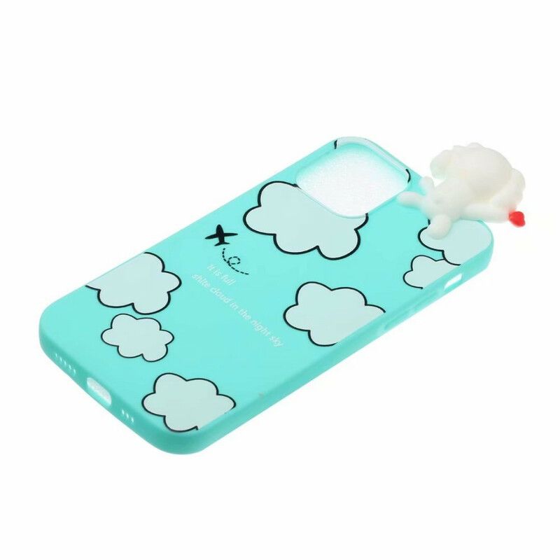 Coque iPhone 13 Pro Chien Dans Les Nuages 3d