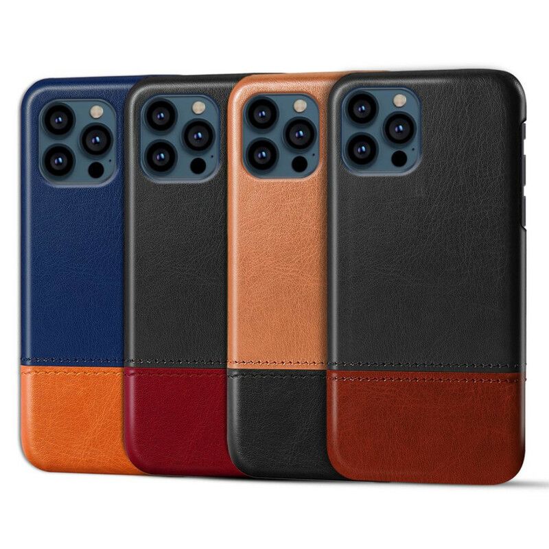 Coque iPhone 13 Pro Effet Cuir Bicolore Ksq