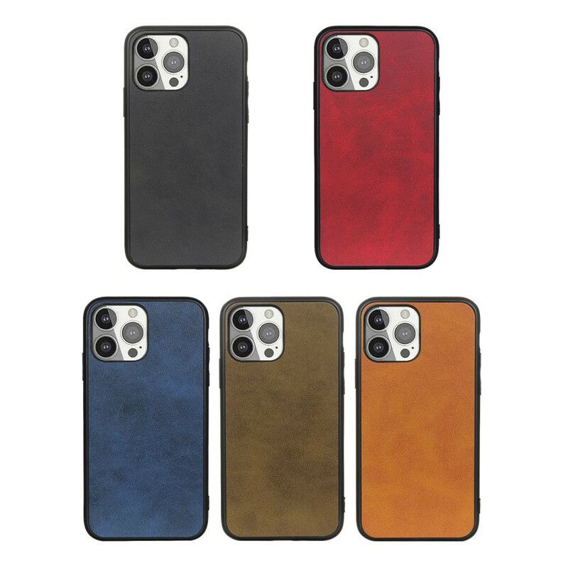 Coque iPhone 13 Pro Effet Cuir Look Raffiné