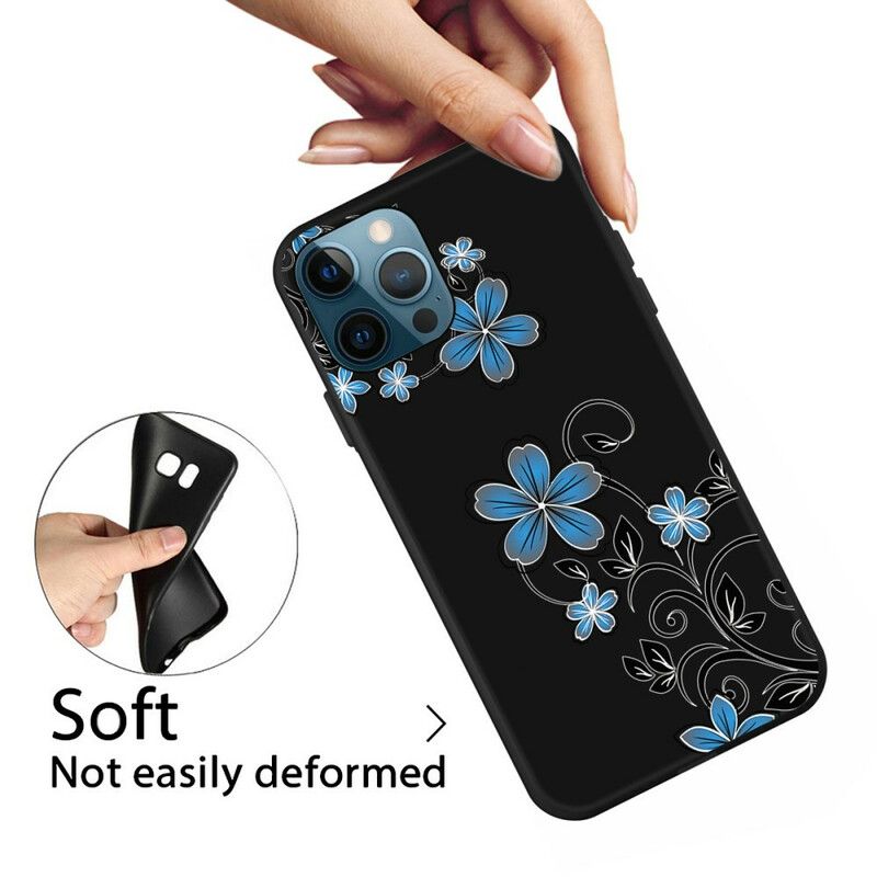 Coque iPhone 13 Pro Fleurs Bleues