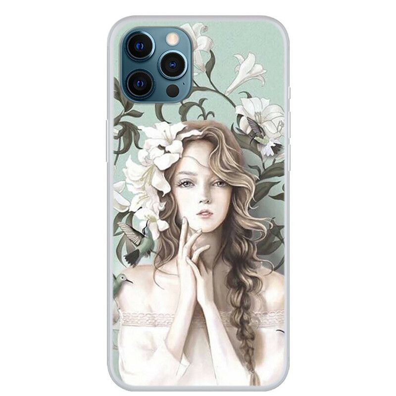 Coque iPhone 13 Pro La Femme À Fleurs