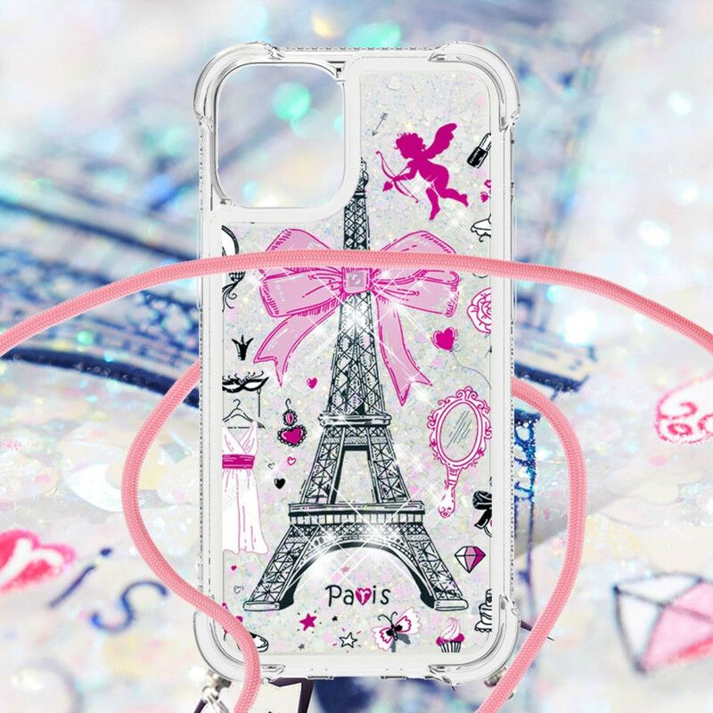 Coque iPhone 13 Pro Max À Cordon Tour Eiffel