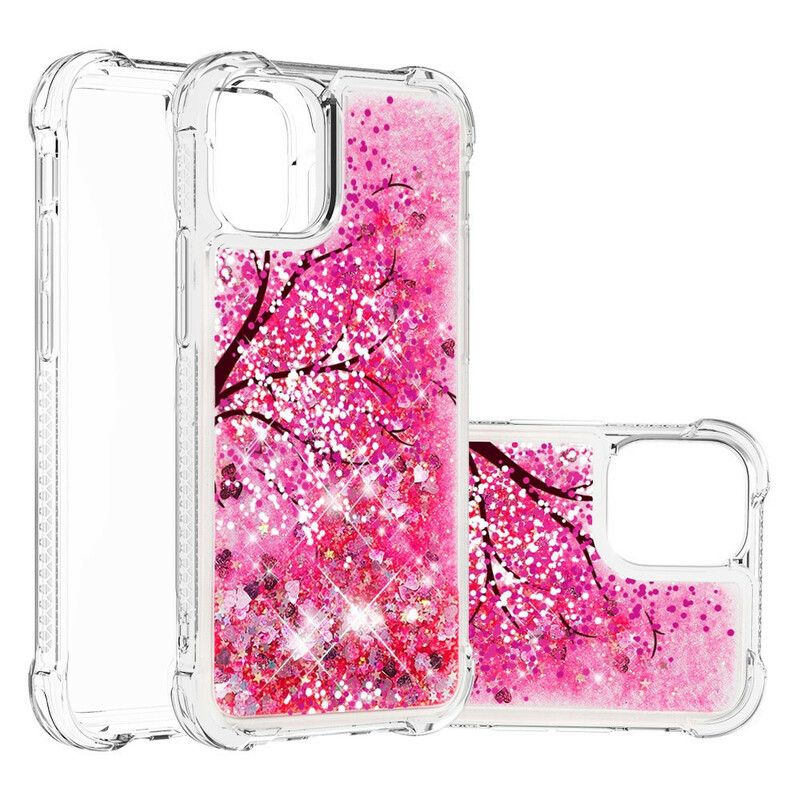 Coque iPhone 13 Pro Max Arbre Paillettes