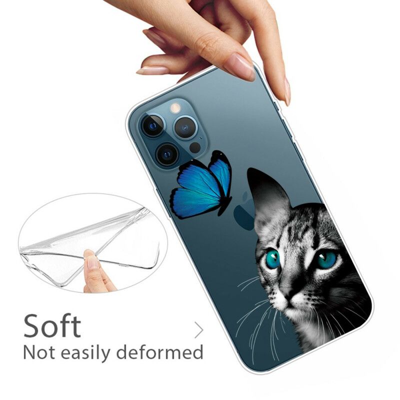 Coque iPhone 13 Pro Max Chat Et Papillon