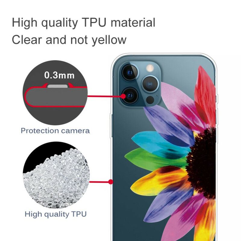 Coque iPhone 13 Pro Max Fleur Colorée