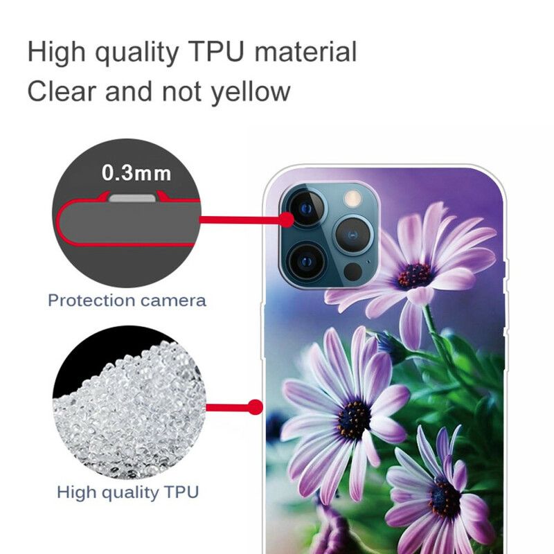 Coque iPhone 13 Pro Max Fleurs Réalistes