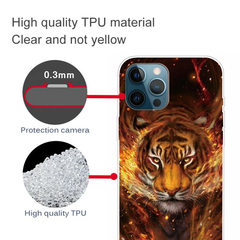 Coque iPhone 13 Pro Max Flexible Tigre