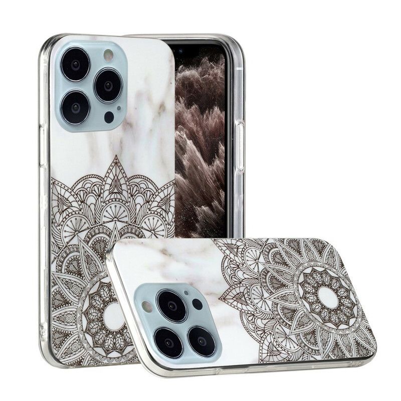 Coque iPhone 13 Pro Max Mandala Marbré