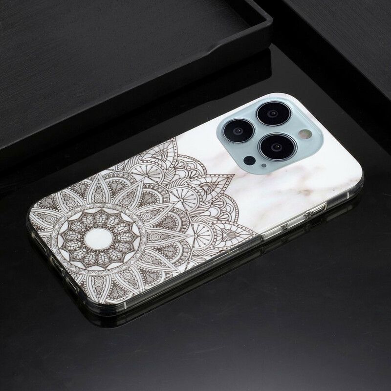 Coque iPhone 13 Pro Max Mandala Marbré