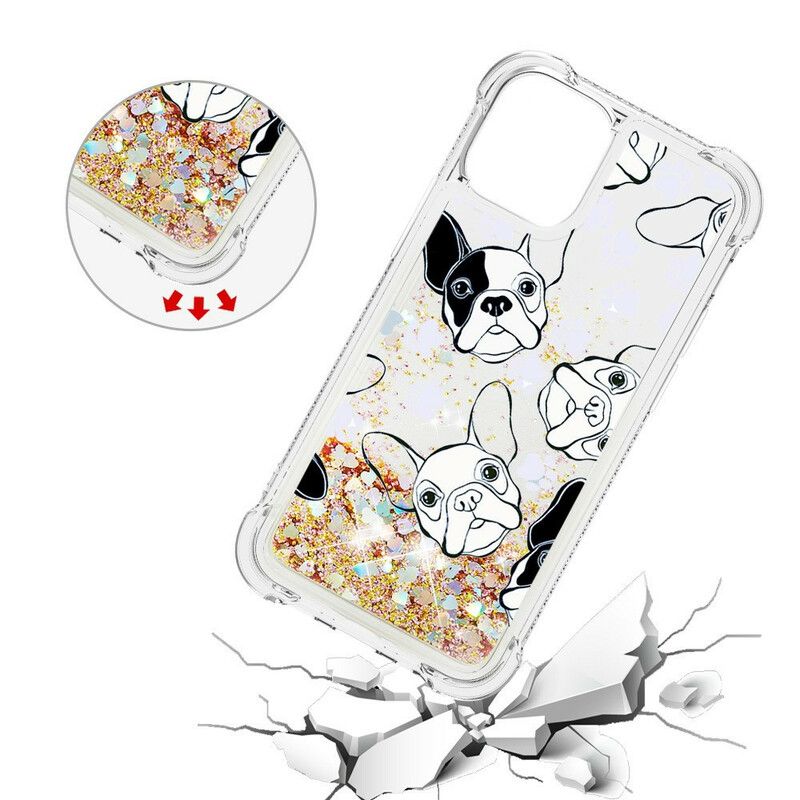 Coque iPhone 13 Pro Max Mr Chien Paillettes