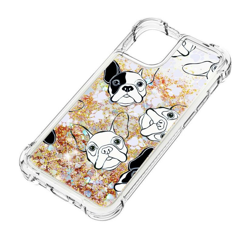 Coque iPhone 13 Pro Max Mr Chien Paillettes