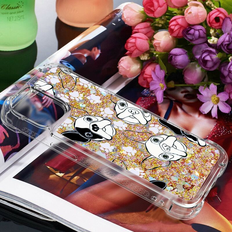 Coque iPhone 13 Pro Max Mr Chien Paillettes