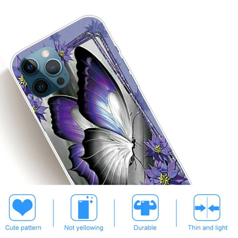Coque iPhone 13 Pro Max Papillon Royal