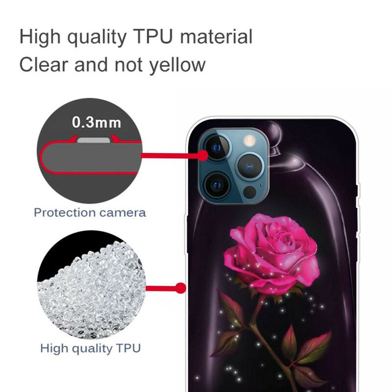 Coque iPhone 13 Pro Max Rose Magique