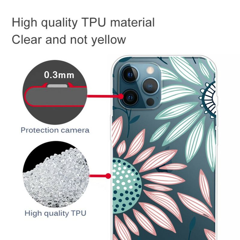 Coque iPhone 13 Pro Max Transparente Une Fleur