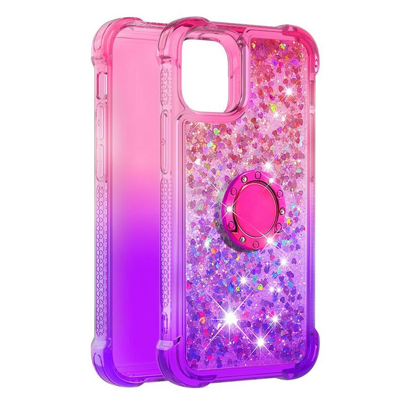 Coque iPhone 13 Pro Paillettes Anneau-support