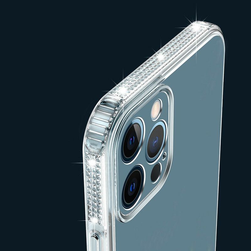 Coque iPhone 13 Pro Transparente Rebords Diamants