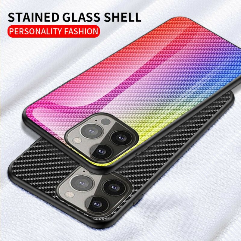 Coque iPhone 13 Pro Verre Trempé Fibre Carbone