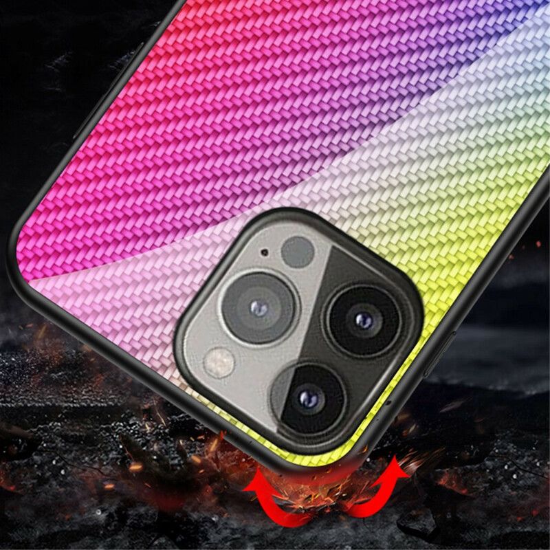 Coque iPhone 13 Pro Verre Trempé Fibre Carbone