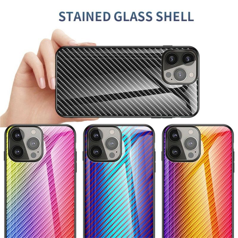 Coque iPhone 13 Pro Verre Trempé Fibre Carbone