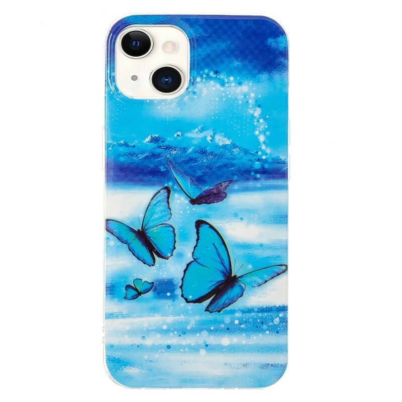 Coque iPhone 13 Série Papillons Fluorescente