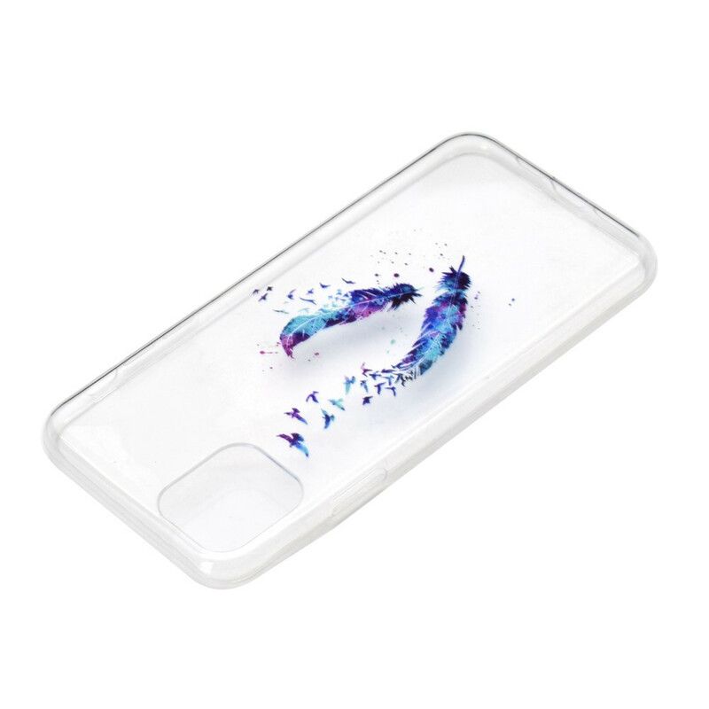 Coque iPhone 13 Transparente Plumes