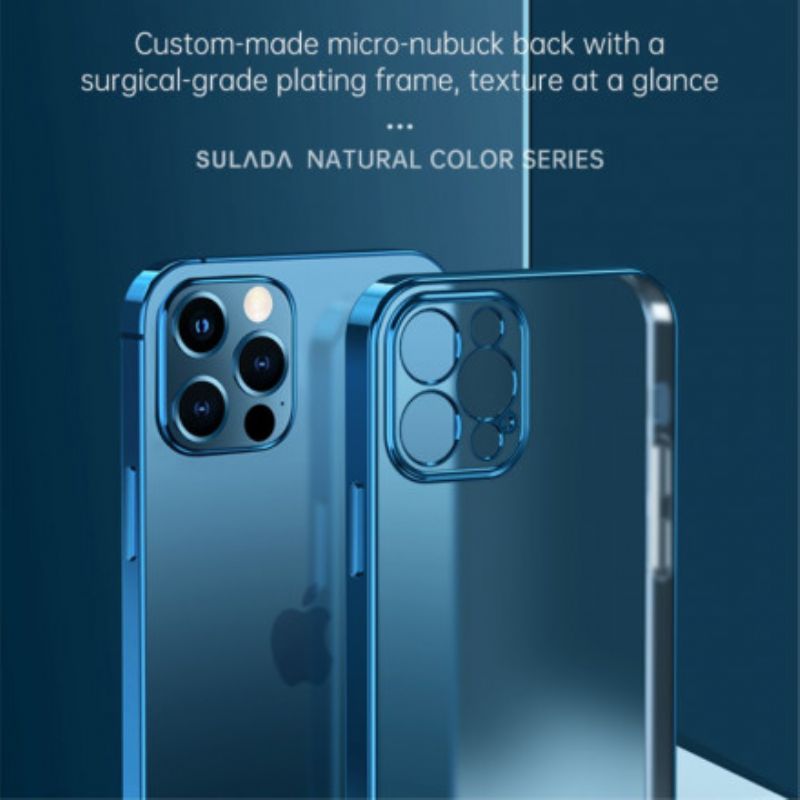 Coque iPhone 13 Transparente Rebords Style Métal Sulada
