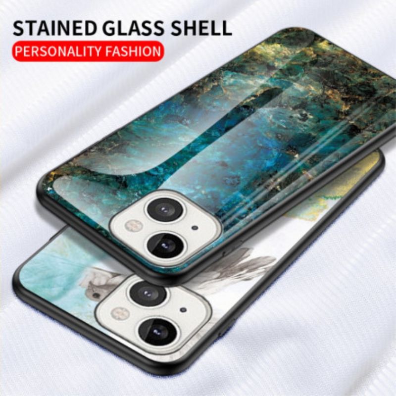 Coque iPhone 13 Verre Trempé Marble Colors