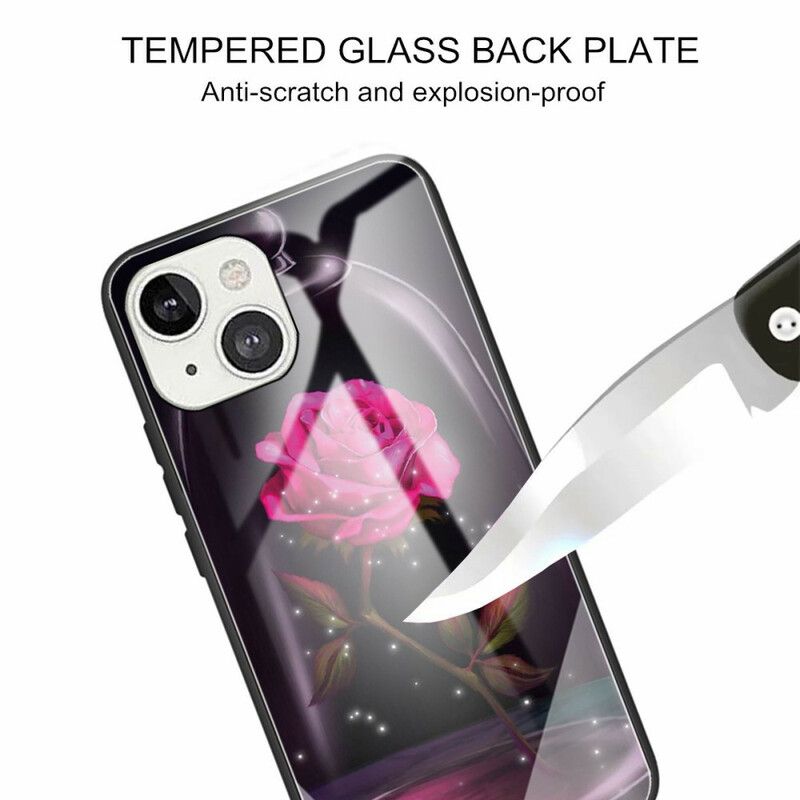 Coque iPhone 13 Verre Trempé Rose Magique