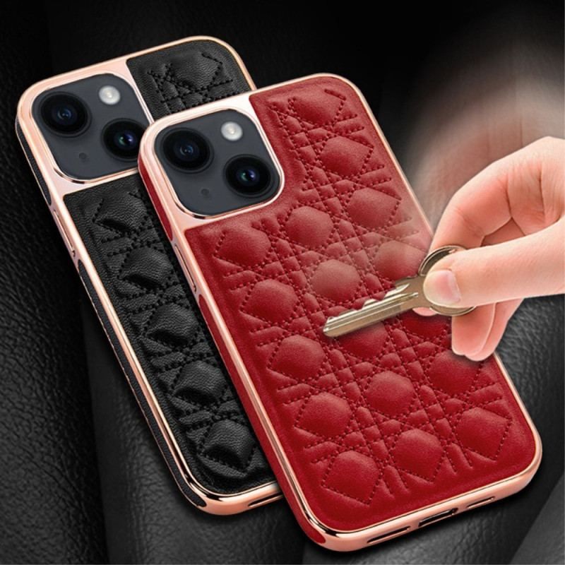 Coque iPhone 14 Plus Effet Cuir Couture VIETAO