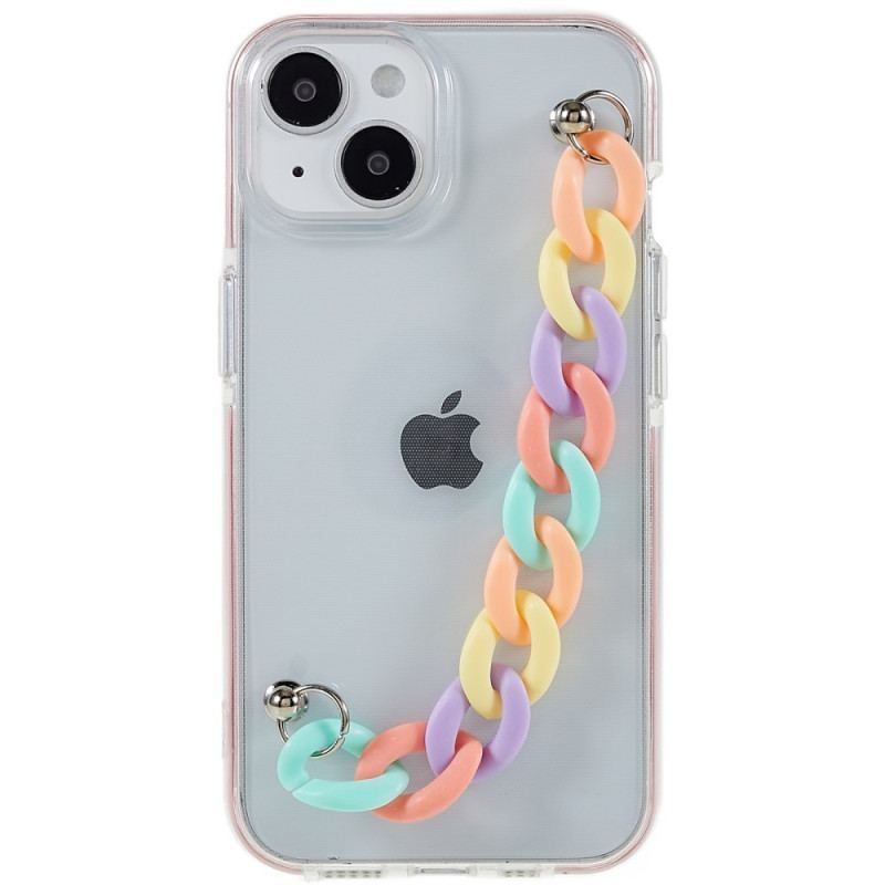 Coque iPhone 14 Plus Silicone Bracelet Perles