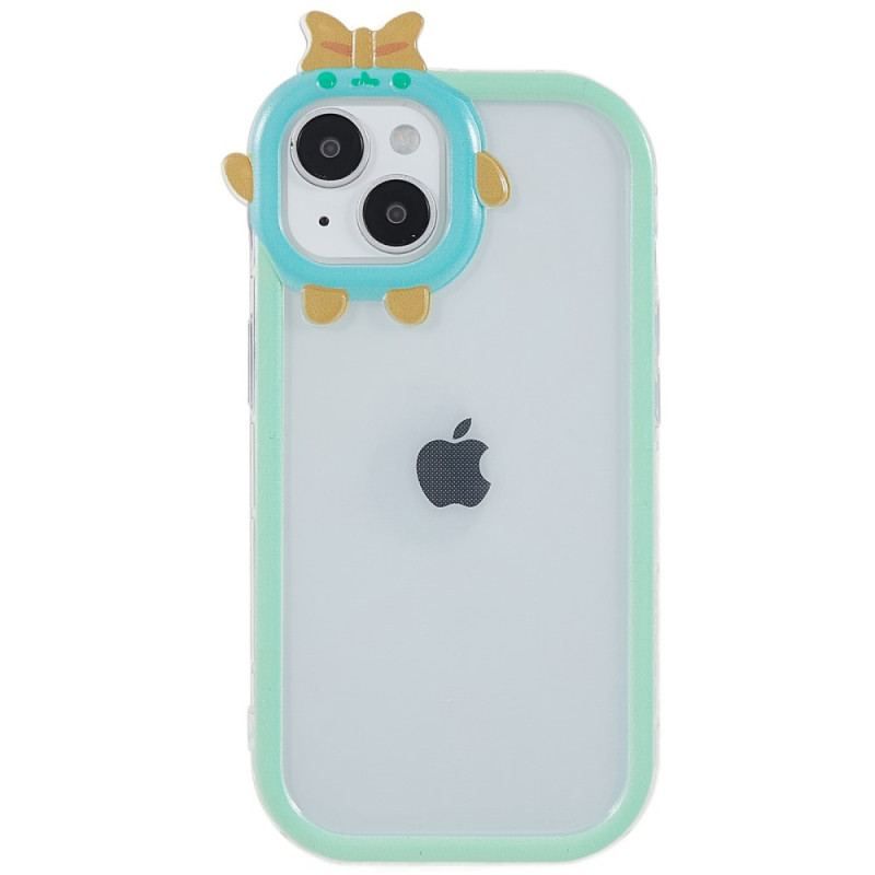 Coque iPhone 14 Plus Transparente et Protection Lentille Amusante