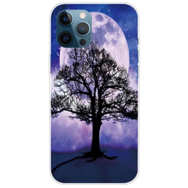 Coque iPhone 14 Pro Max Arbre sous la Lune