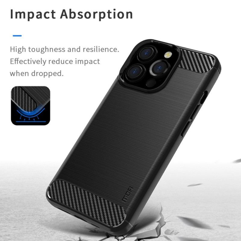 Coque iPhone 14 Pro Max Fibre Carbone Brossée MOFI