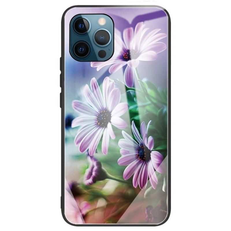 Coque iPhone 14 Pro Max Verre Trempé Fleurs