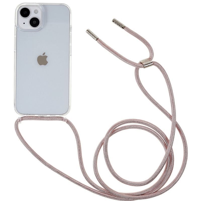 Coque iPhone 14 Transparente avec Cordon Coloré