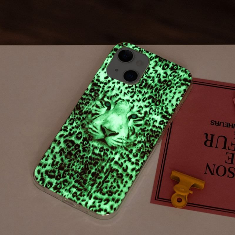 Coque iPhone 15 Plus Fluorescente Léopard