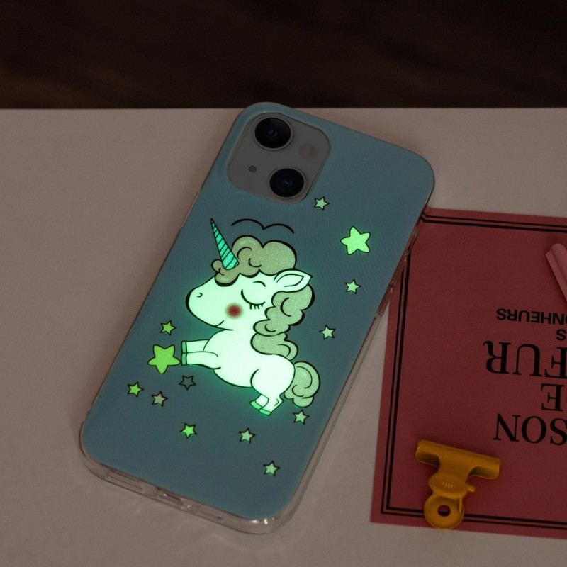 Coque iPhone 15 Plus Fluorescente Licorne